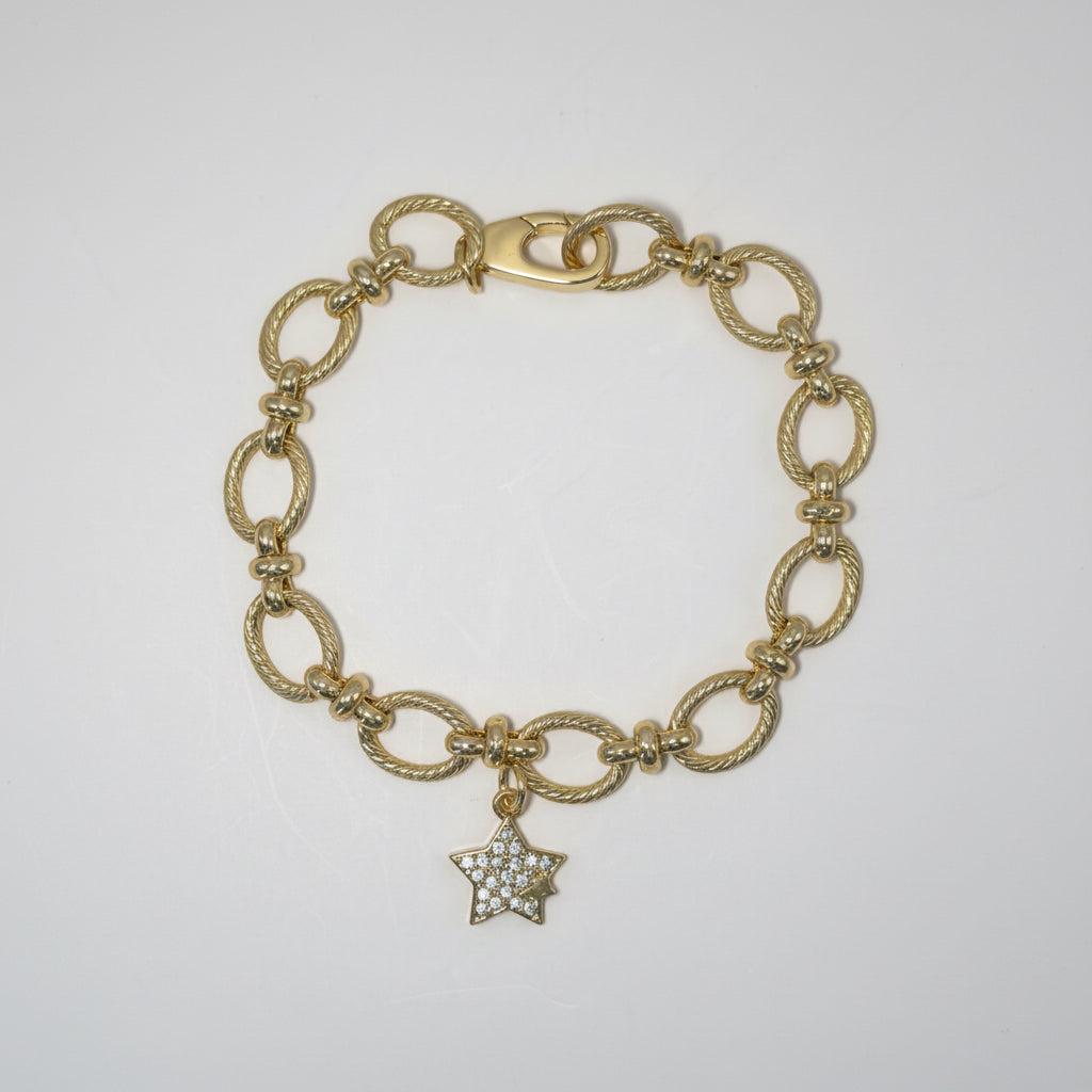 18k Gold filled bracelet w/ star charm