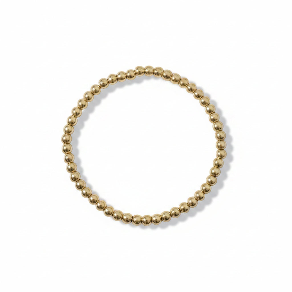 18k Gold Plated Round Beaded Bracelet