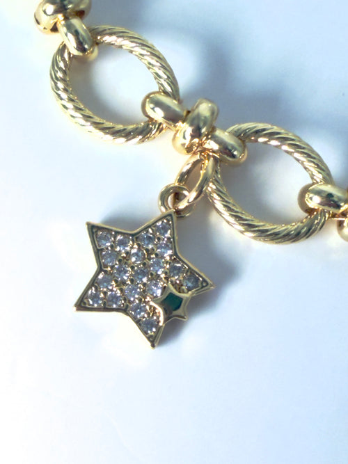 18k Gold filled bracelet w/ star charm