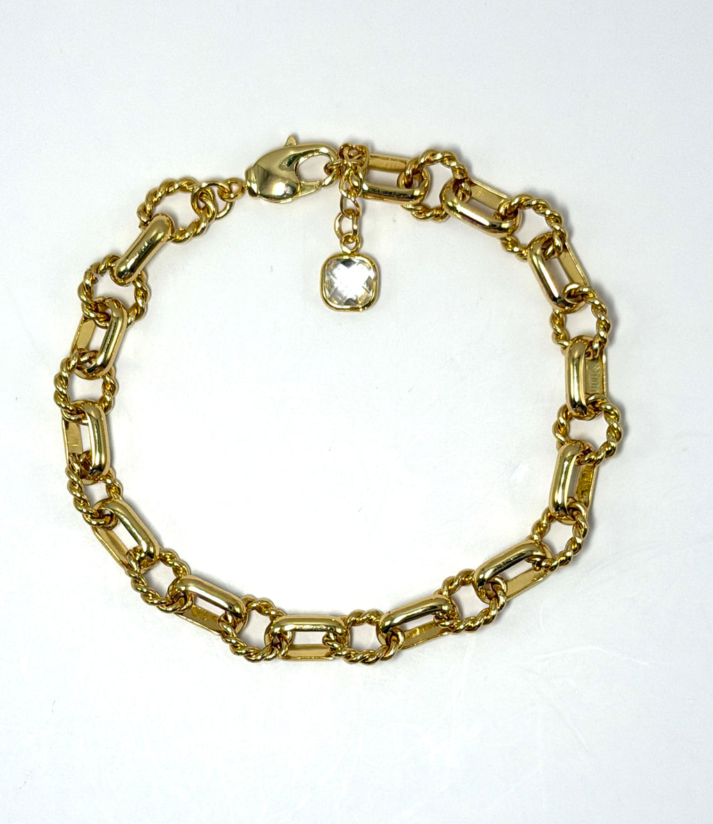 Erin 18K Gold Filled Oval Bracelet