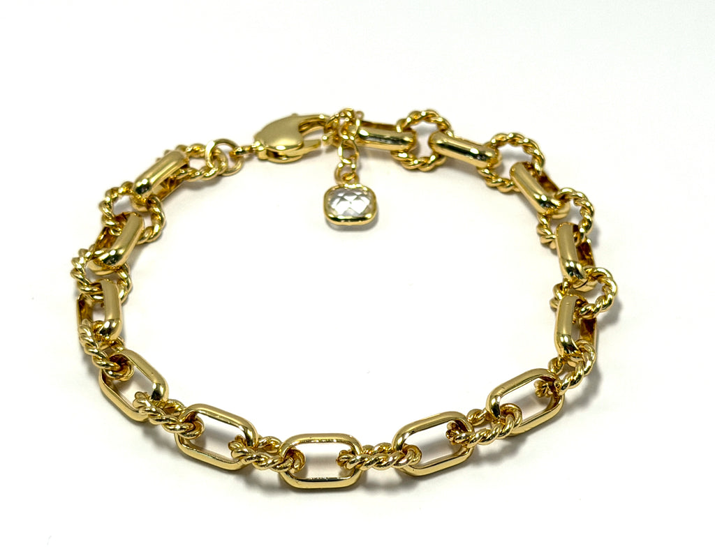 Erin 18K Gold Filled Oval Bracelet