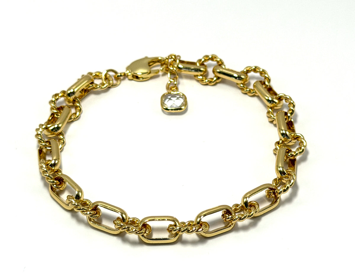 Erin 18K Gold Filled Oval Bracelet