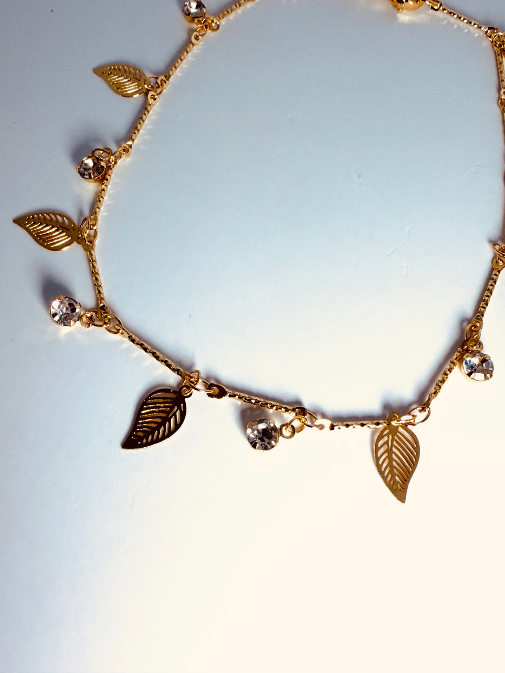 Lauren Gold Filled Leaf Anklet