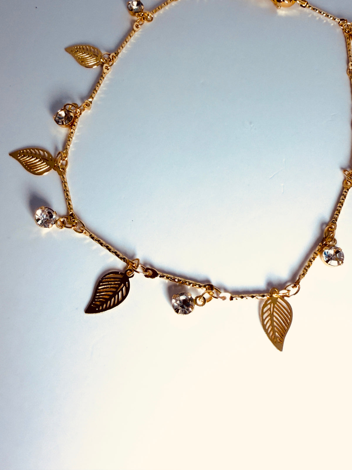 Lauren Gold Filled Leaf Anklet